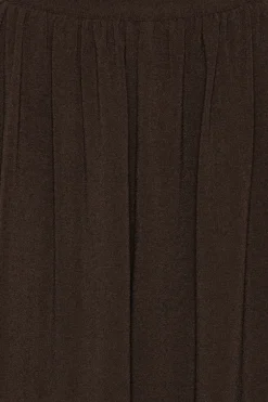 Balloon Pleated Pants Dark Brown