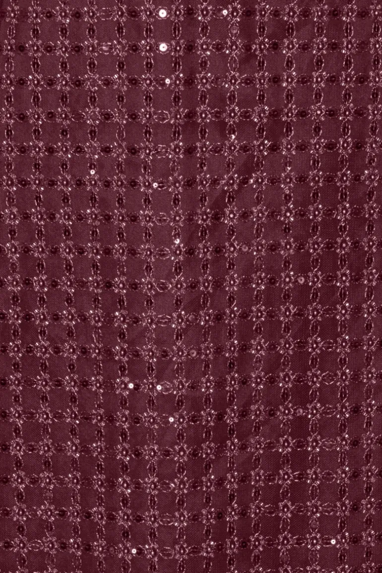 Beaded Maxi Tube Dress Bordeaux