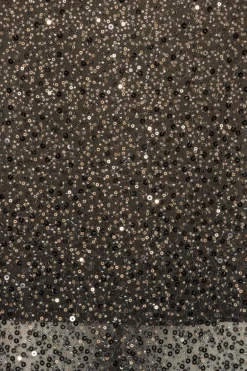 Beaded Midi Tube Dress Brown