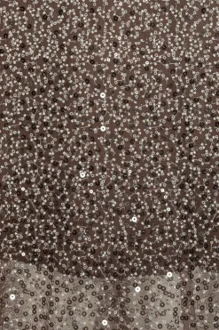 Beaded Midi Tube Dress Brown