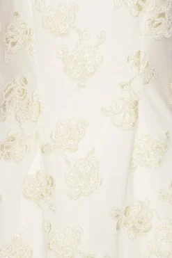 Beaded Mini Dress Egret White