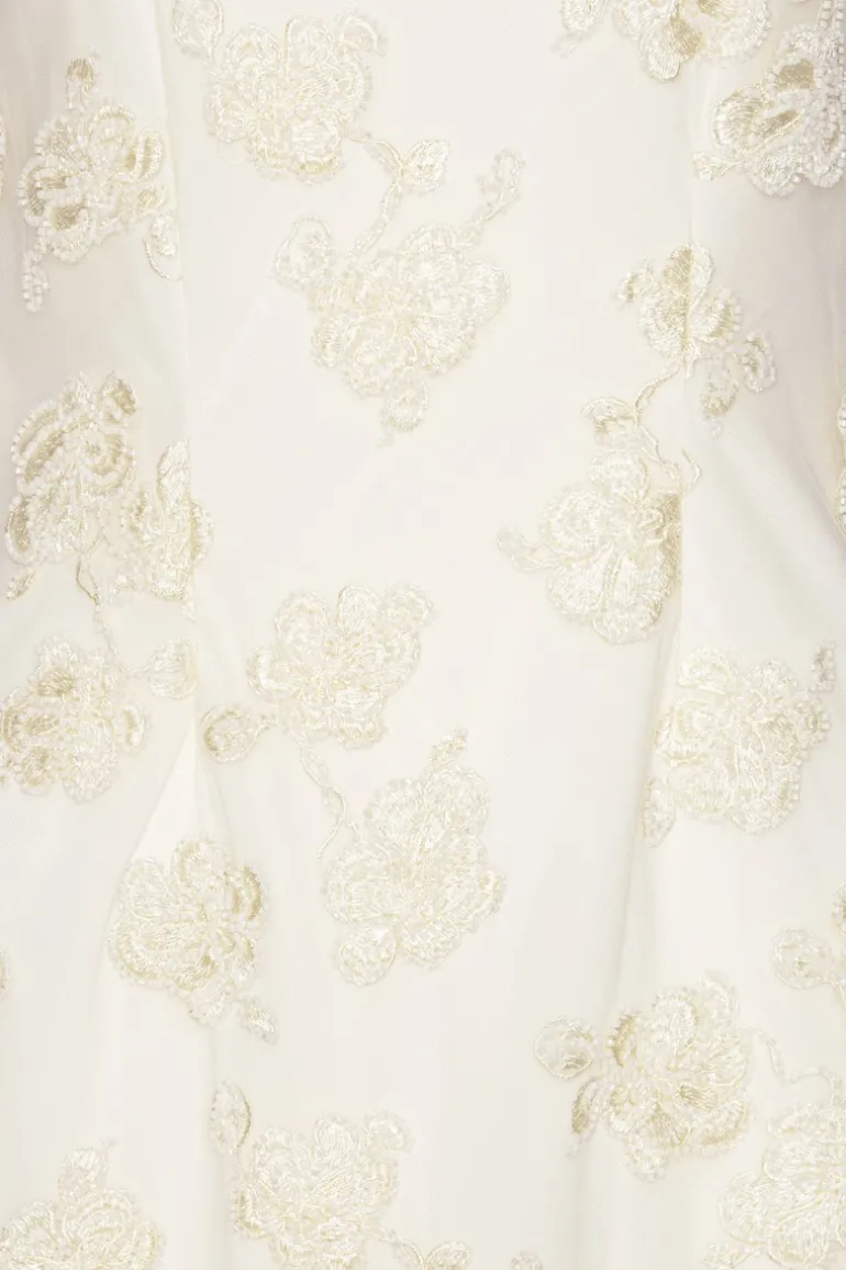 Beaded Mini Dress Egret White