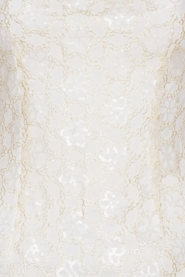 Beaded Mini Dress White