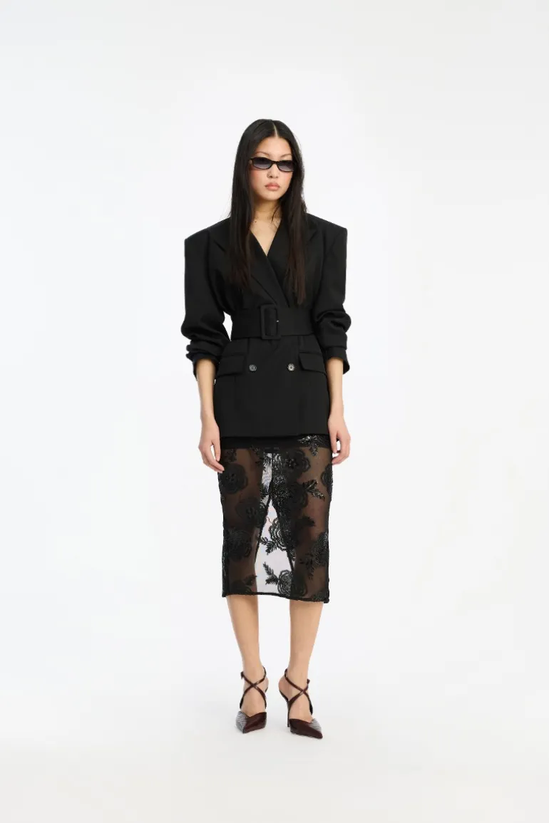 Belted Blazer Black