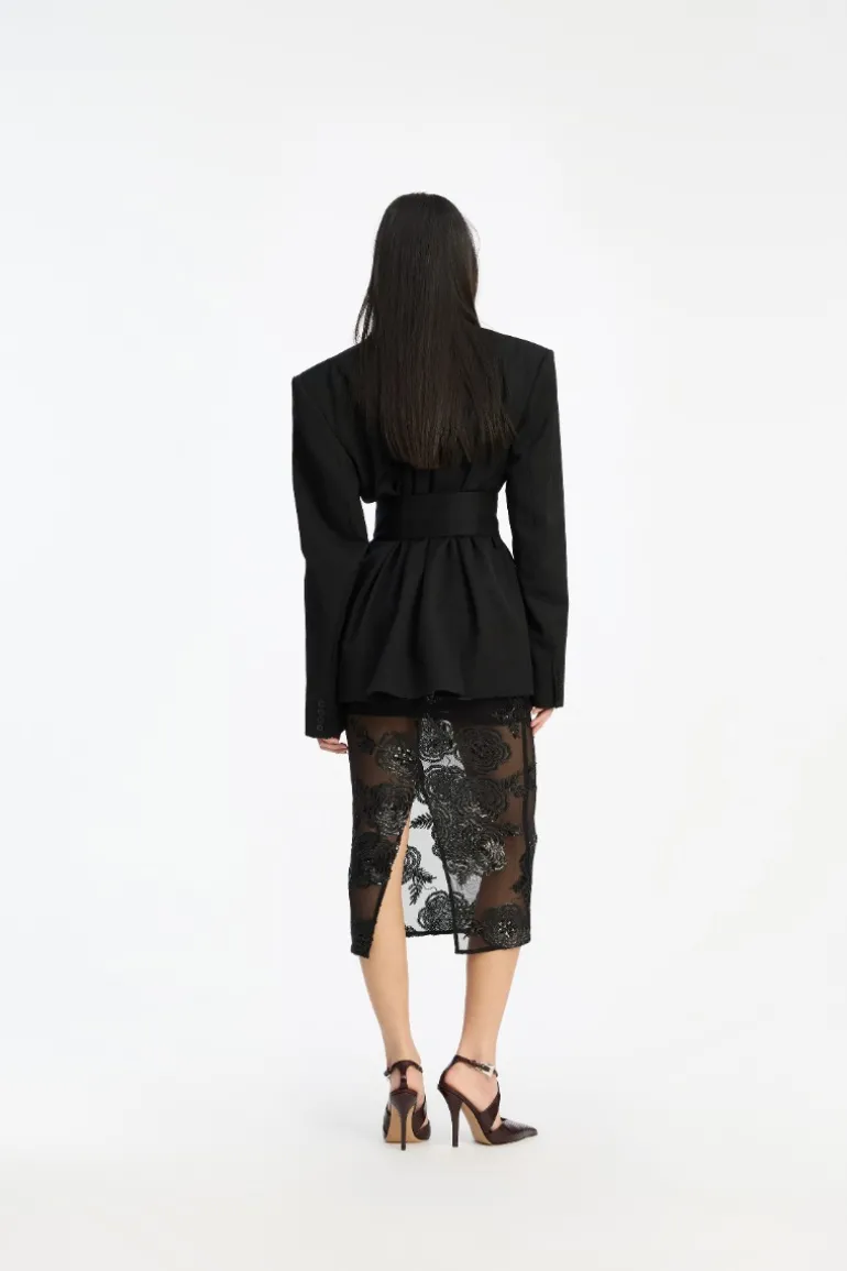 Belted Blazer Black
