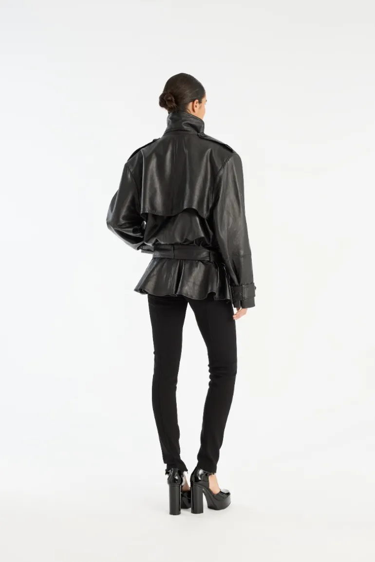 Biker Leather Jacket Black