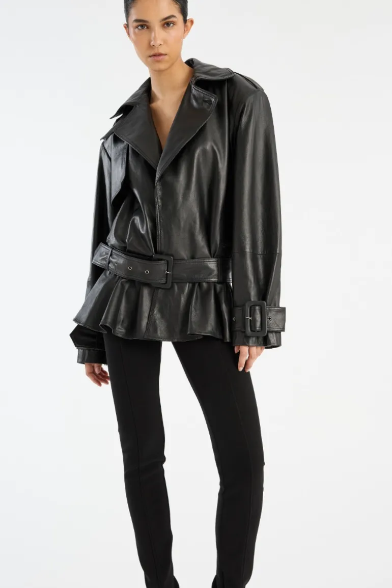 Biker Leather Jacket Black
