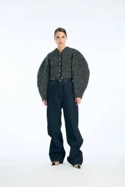 Boucle Short Jacket Dark Grey