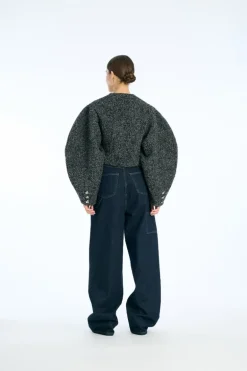Boucle Short Jacket Dark Grey