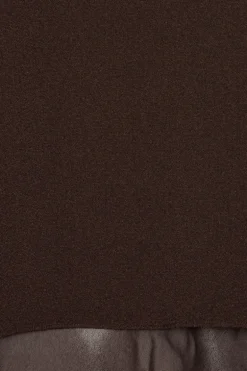 Boxy Top With Insert Dark Brown
