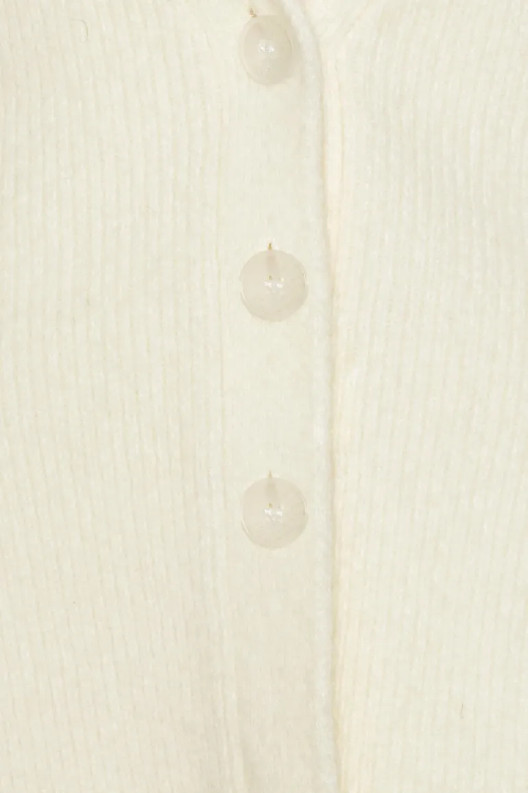 Cardigan W/ Peplum Creme
