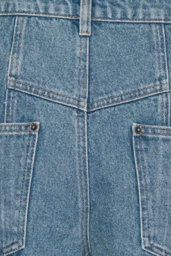 Cargo Denim Pants Vintage Blue