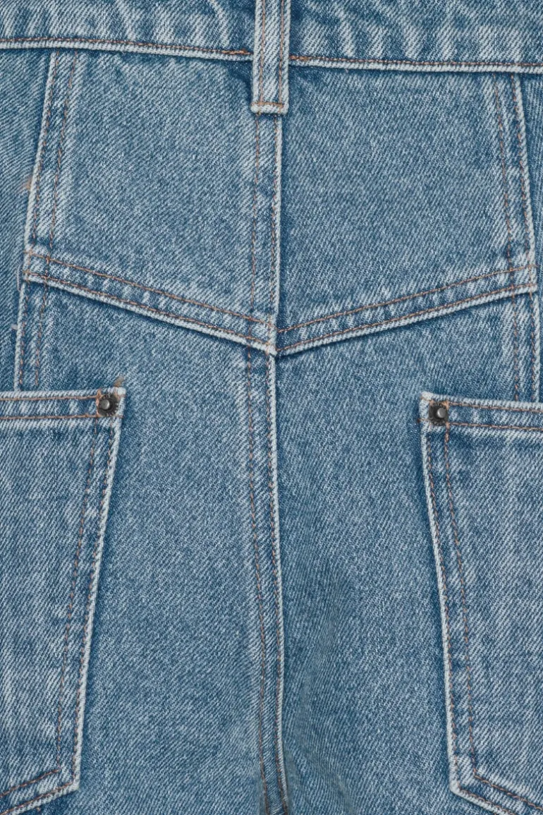 Cargo Denim Pants Vintage Blue