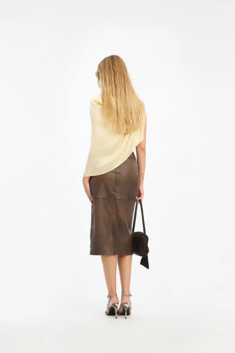 Chiffon Cape Top Yellow