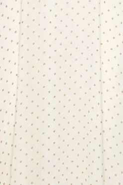 Chiffon Flared Midi Dress Cream