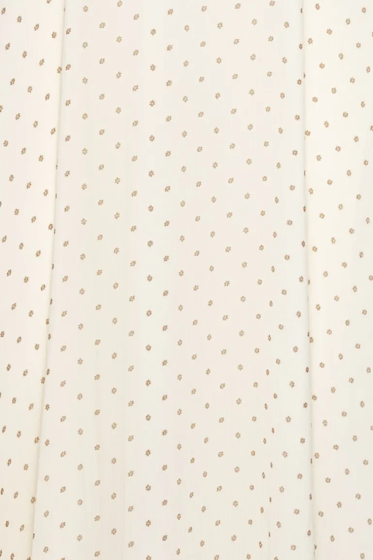 Chiffon Flared Midi Dress Cream