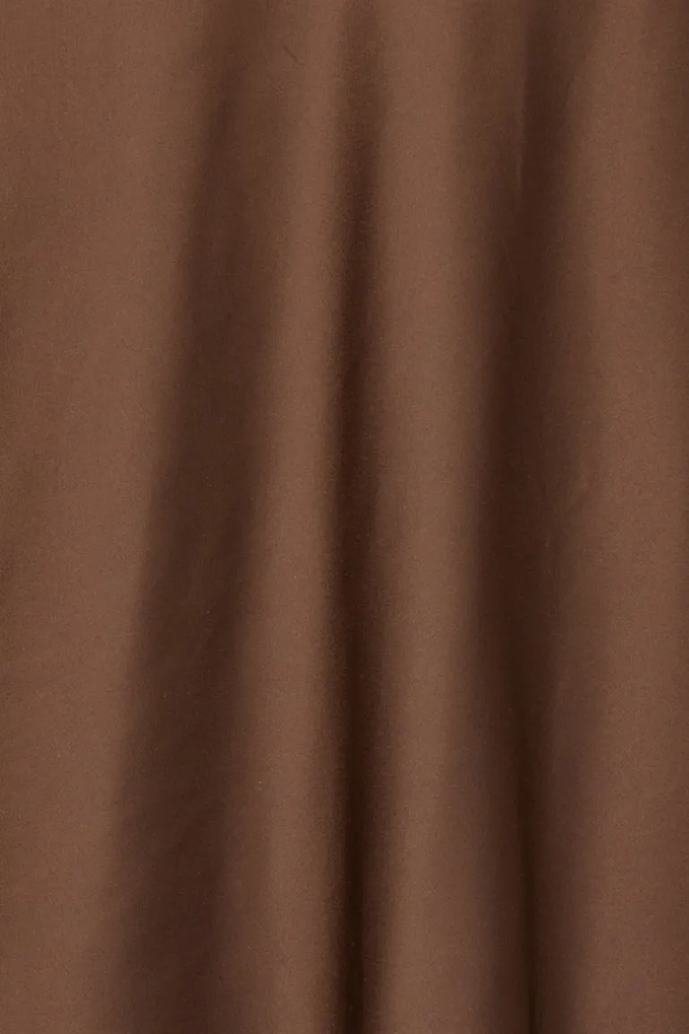 Chiffon Halter Dress Dark Brown