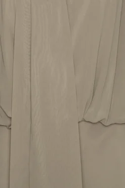 Chiffon Ls Maxi Dress Taupe