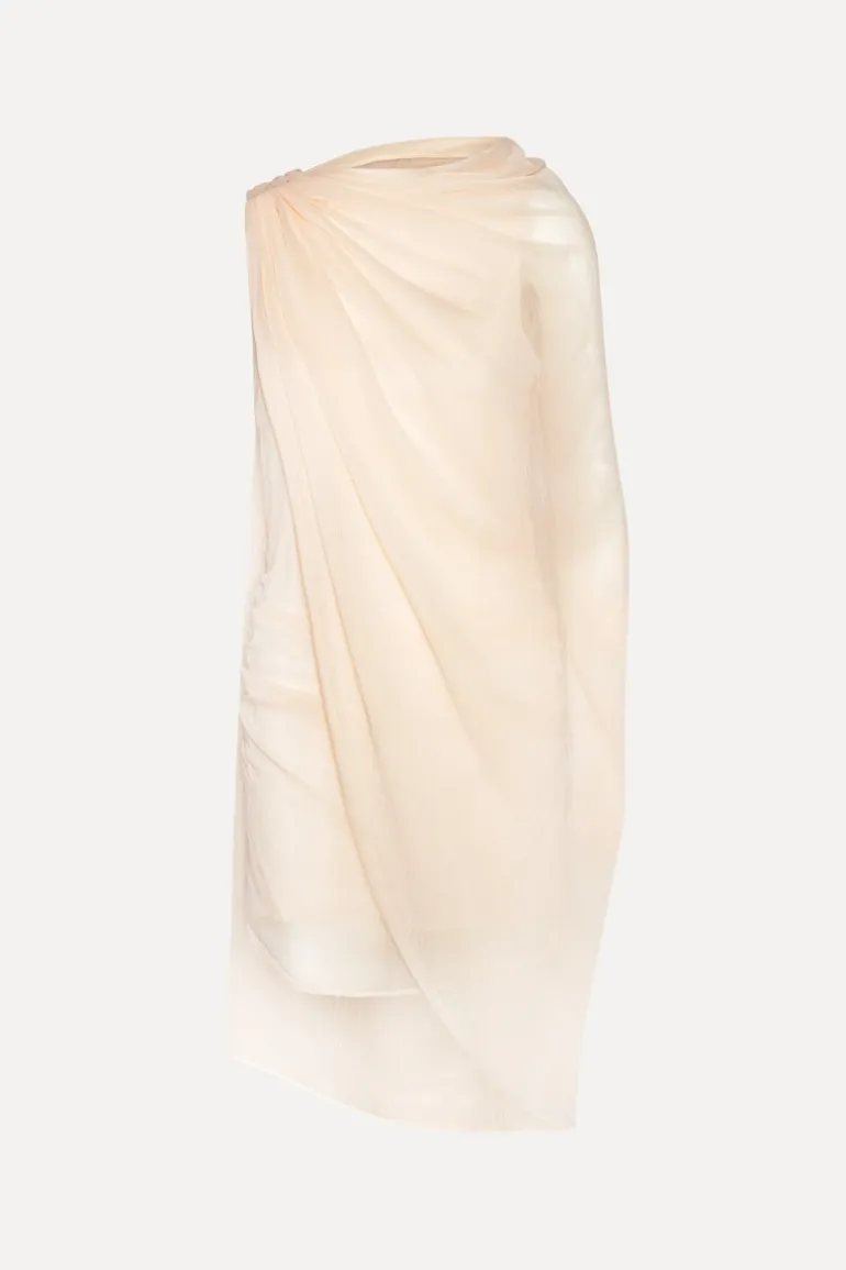 Chiffon Mini Cape Dress Light Pink