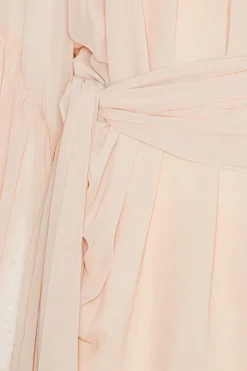 Chiffon Strap Tie Dress Creme