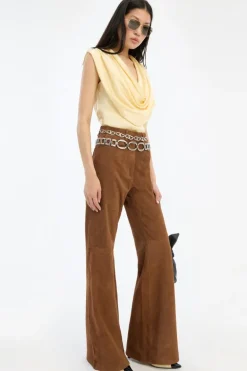 Chiffon Waterfall Top Yellow