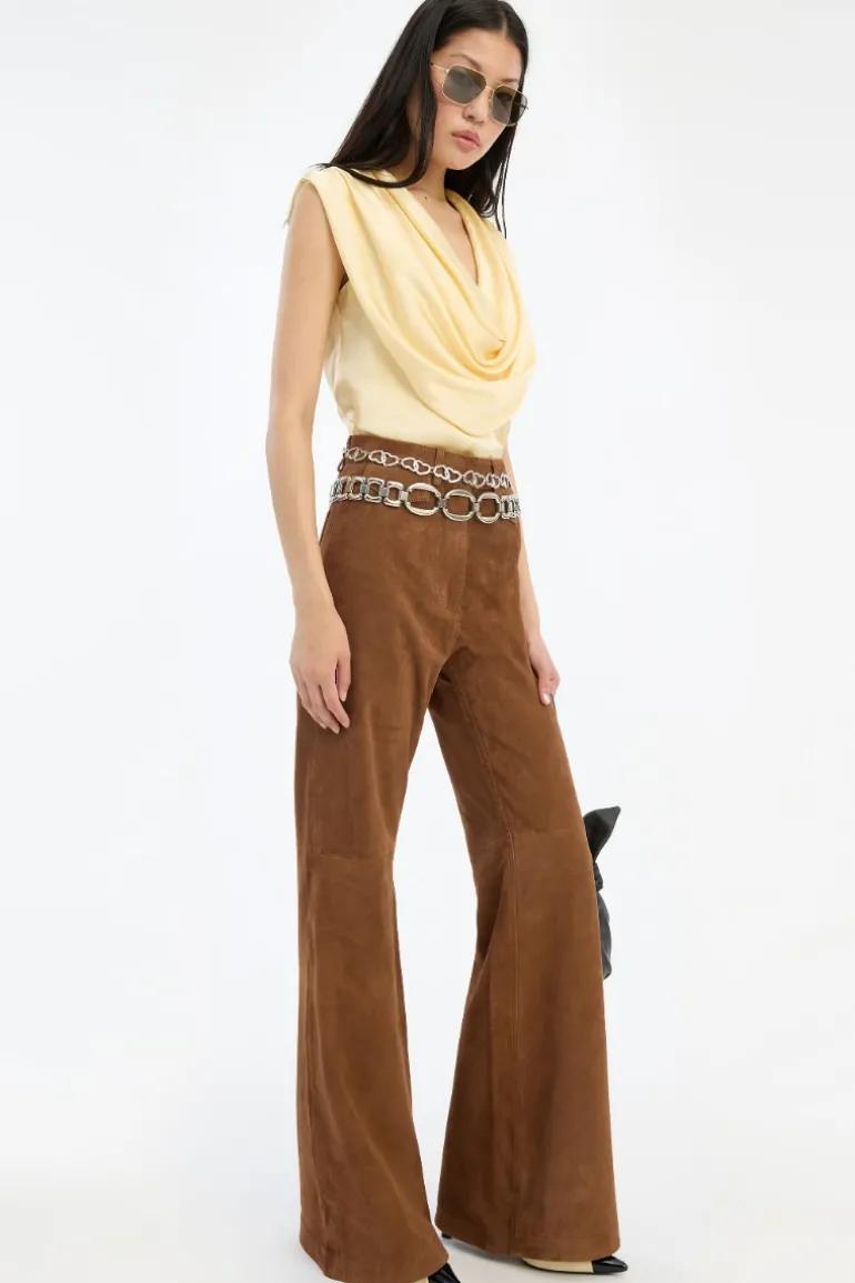 Chiffon Waterfall Top Yellow