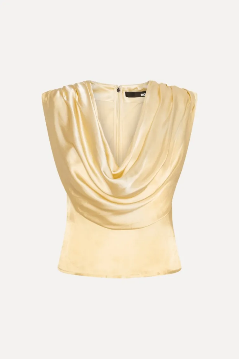 Chiffon Waterfall Top Yellow