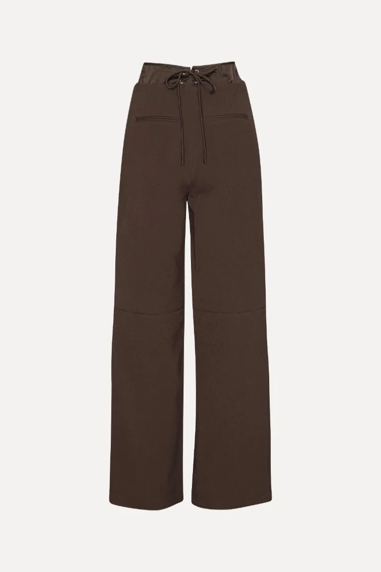 Corset Suiting Pants Dark Brown