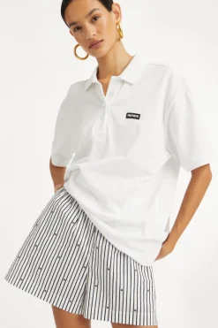 Cotton Short Sleeve Polo Bright White