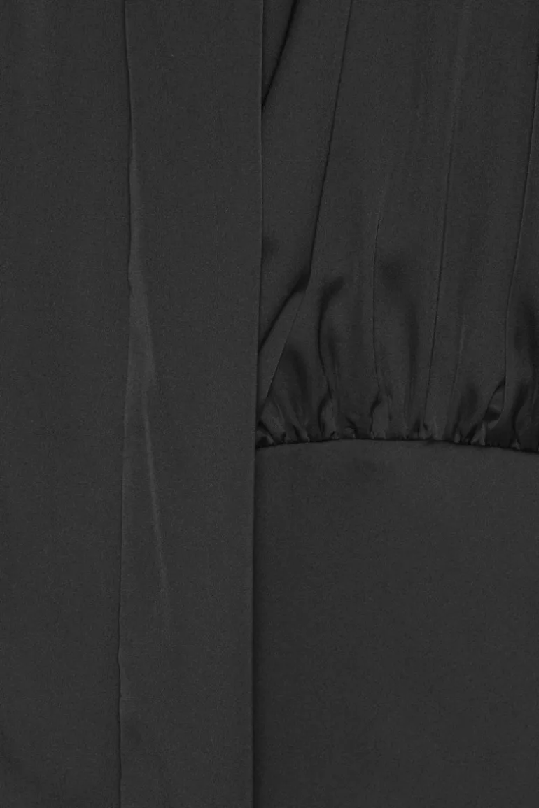 Crepe De Chine Maxi Dress Black
