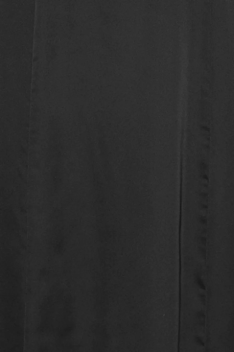 Crepe De Chine Midi Dress Black