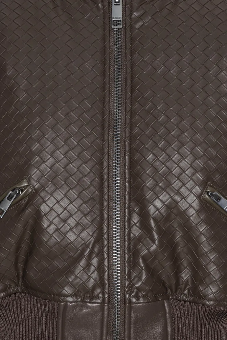 Cropped Puffer Jacket Dark Brown