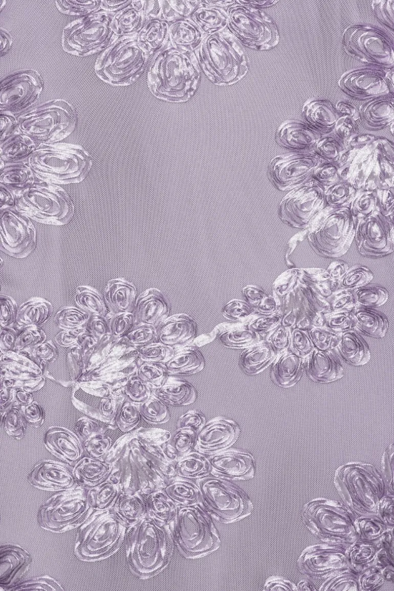 3d Mesh Maxi Dress Purple