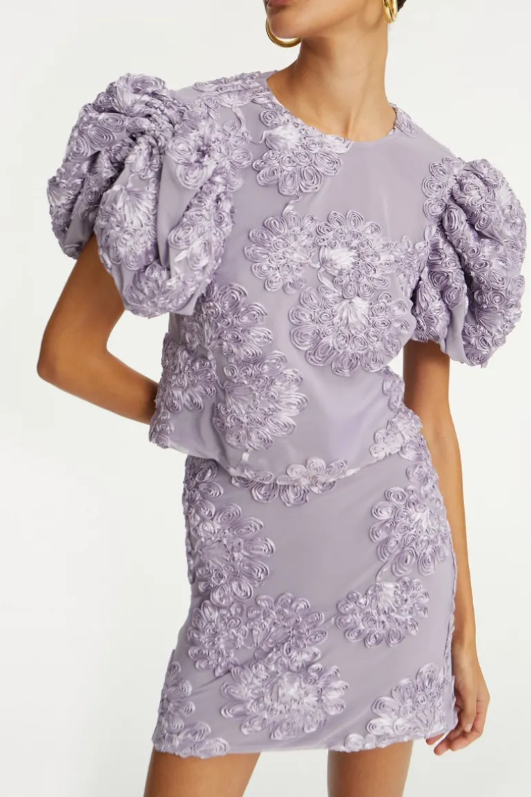 3d Mesh Sleeveless Top Purple
