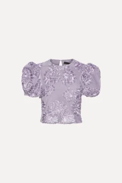 3d Mesh Sleeveless Top Purple
