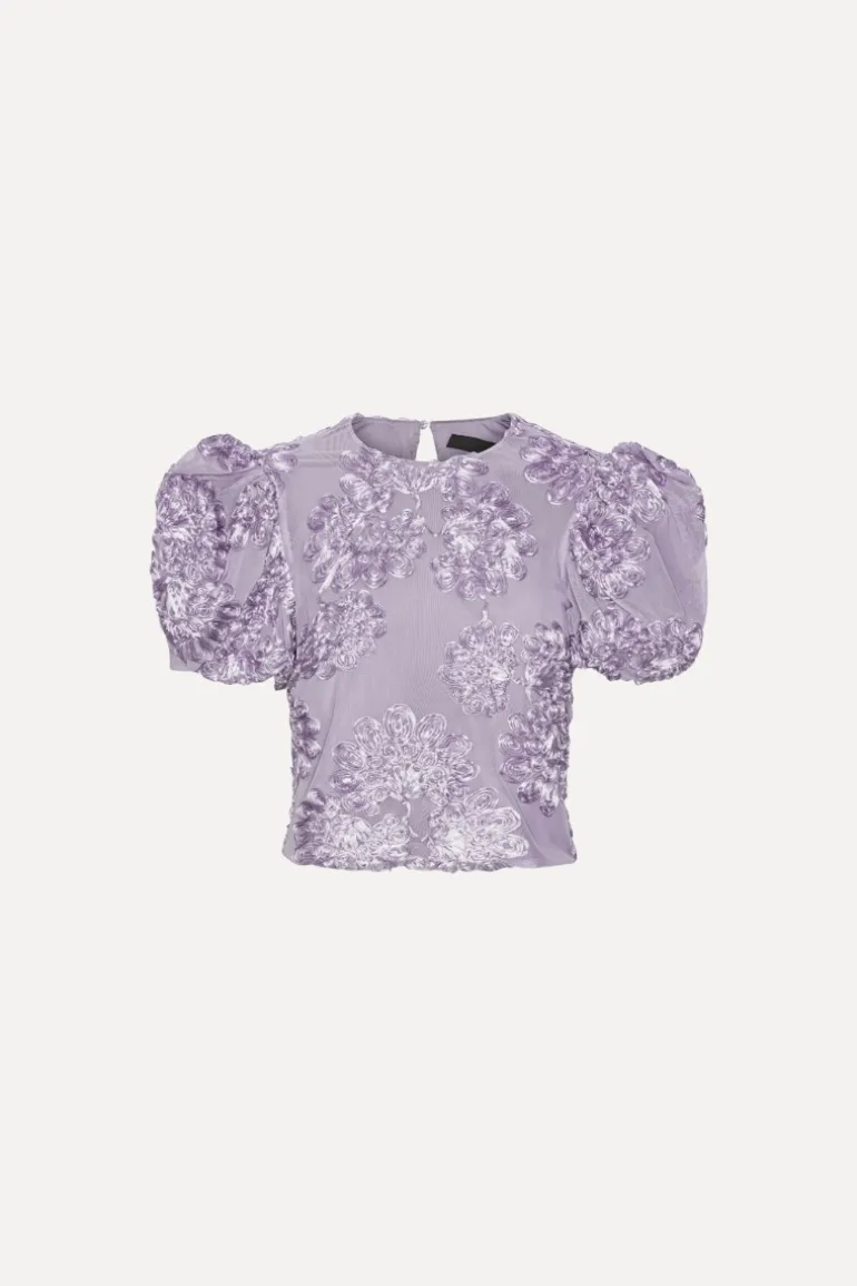 3d Mesh Sleeveless Top Purple