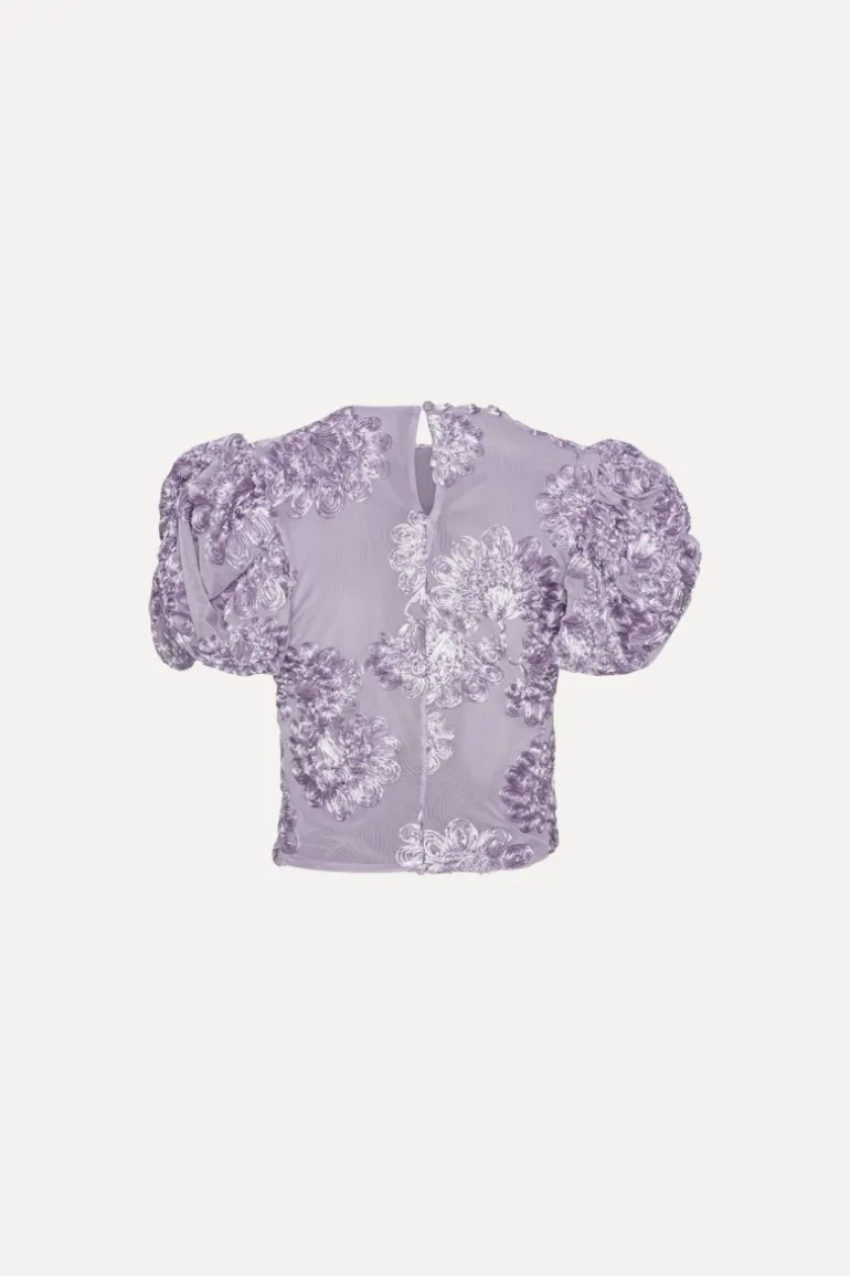 3d Mesh Sleeveless Top Purple