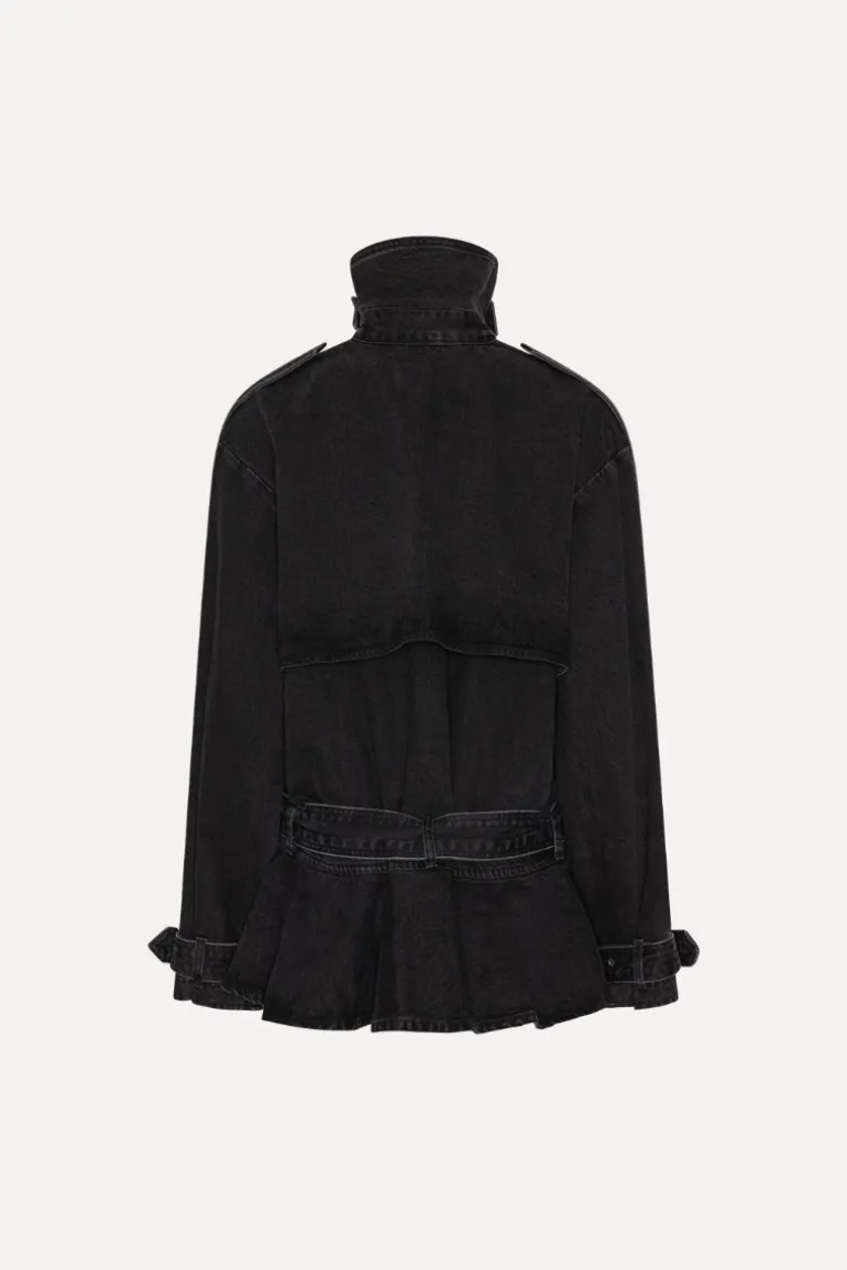 Denim Biker Jacket Black