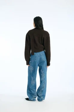 Denim Boyfriend Jeans Medium Blue