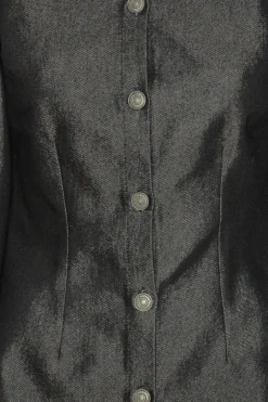 Denim Fitted Shirt Black