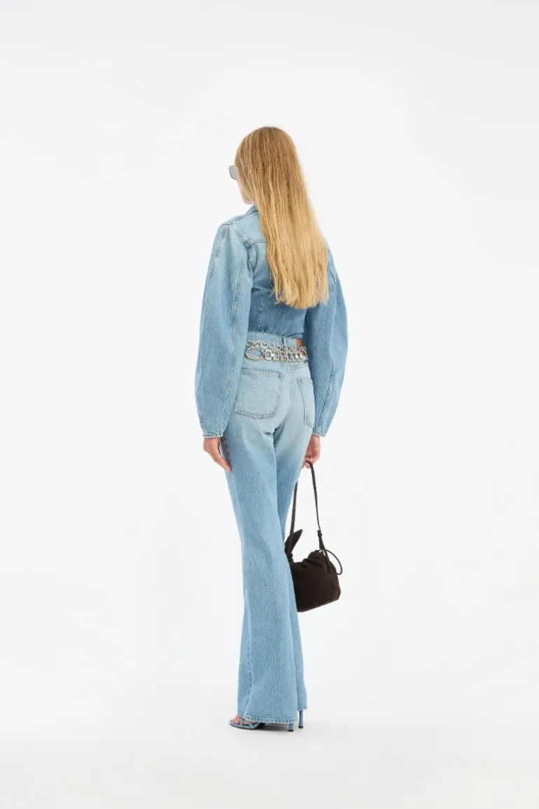 Denim Fitted Shirt Light Blue Denim