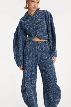 Denim Loose Fit Pants Medium Blue