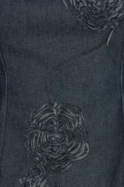 Denim Sleeveless Top Dark Blue