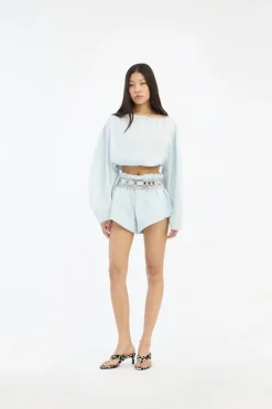 Drawstring Shorts Light Blue