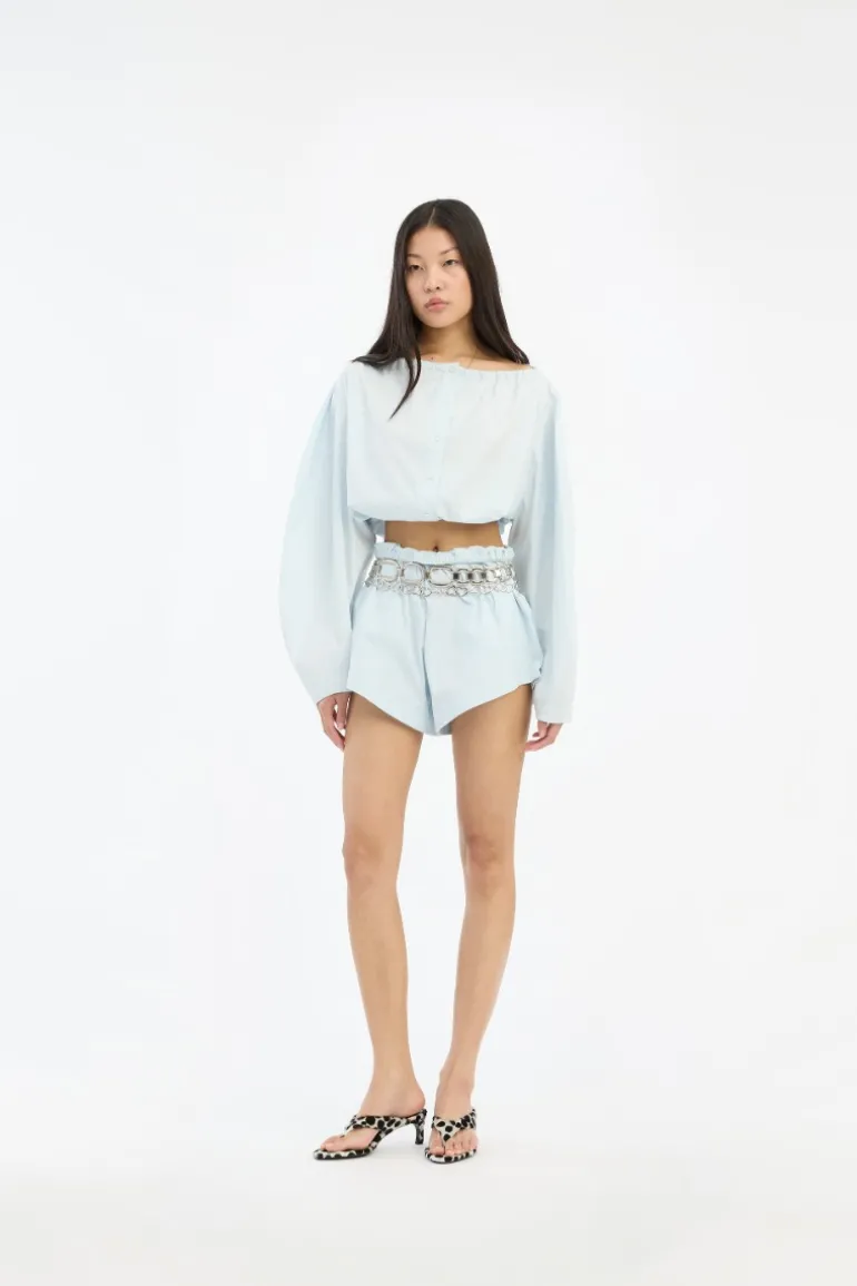 Drawstring Shorts Light Blue