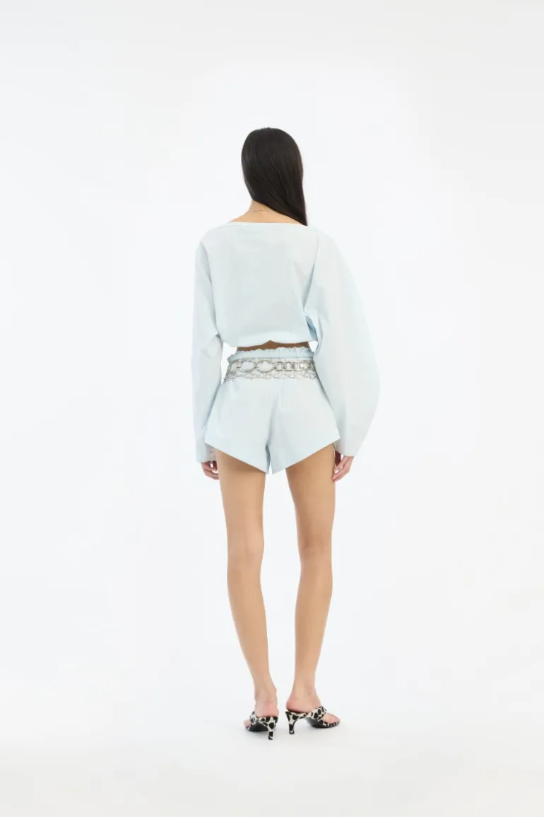 Drawstring Shorts Light Blue