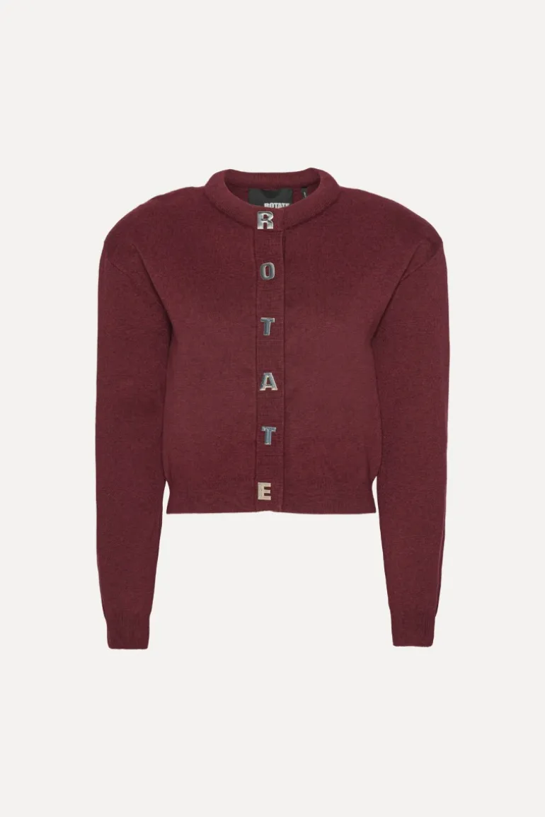 Firm Knit Cardigan Burgundy