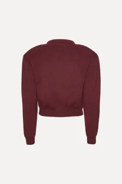 Firm Knit Cardigan Burgundy