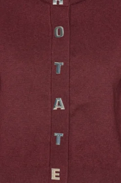 Firm Knit Cardigan Burgundy