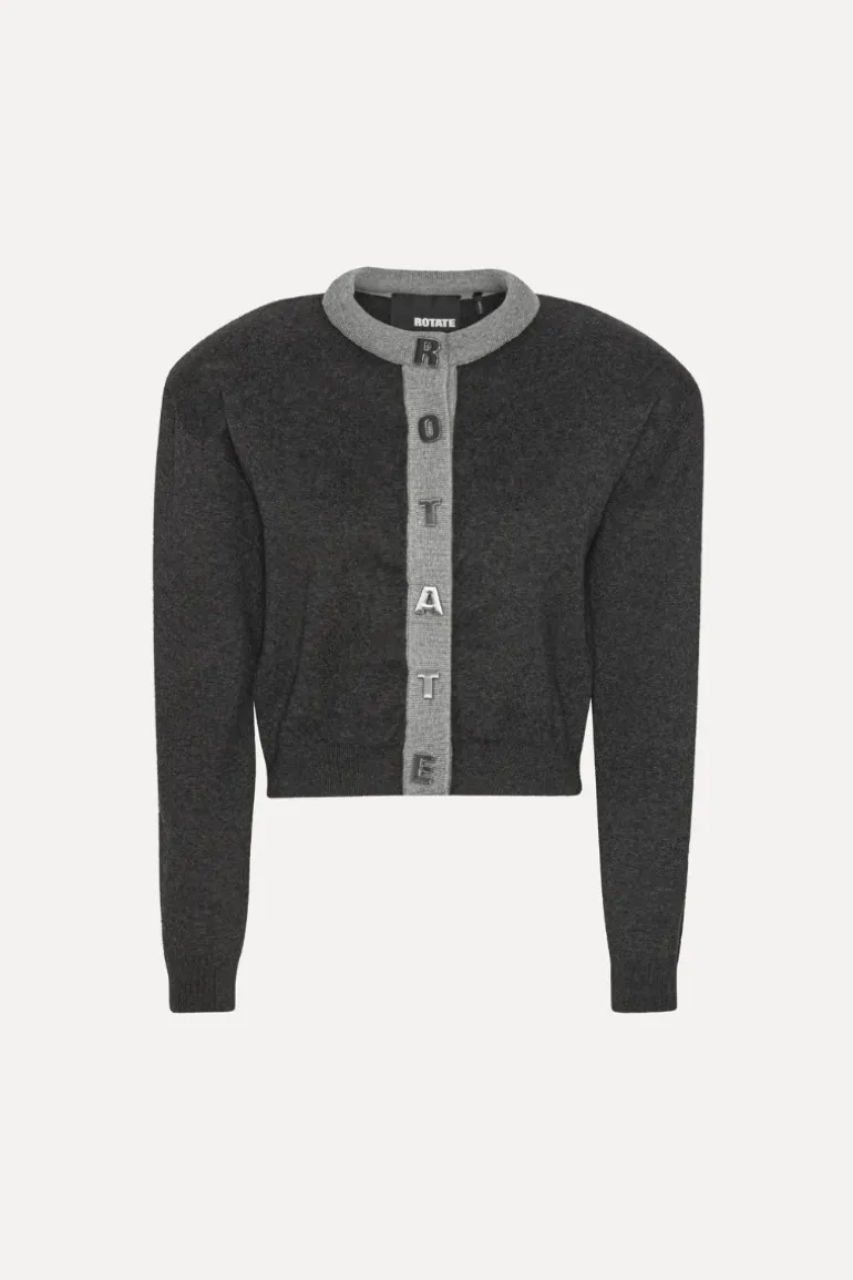 Firm Knit Cardigan Dark Grey